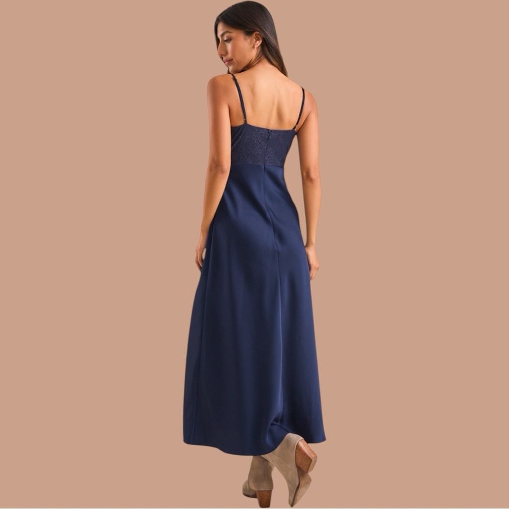 NWT Altar'd State Evalina Satin Maxi Dress - Picture 6 of 7